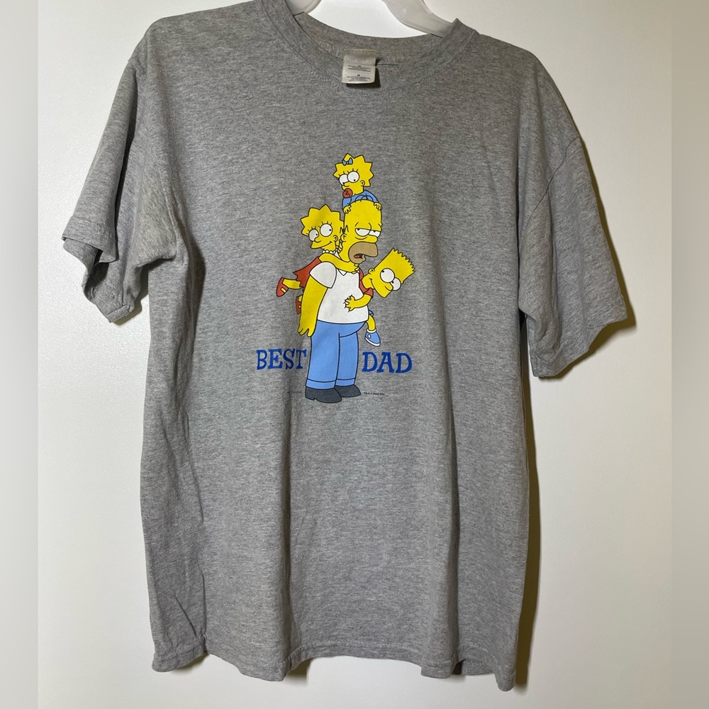Gildan Heavy Cotton Mens Size M The Simpsons Best Dad Shirt